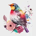 The Watercolor Birds iOS Icon