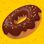Animated Hipster Donut Sticker iOS Icon