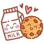 Cookies Milk & Coffee love iOS Icon