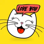 Cute Cat Doodle Stickers iOS Icon