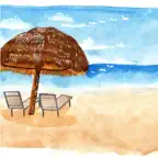 The Watercolor Beach Stickers iOS Icon