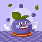 Animated Cute Purple Sticker iOS Icon