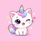 Animated Cat Unicorn Stickers iOS Icon