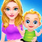 Pregnant Mommy and the Newborn iOS Icon