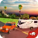 Camper Trailer Truck Driving iOS Icon