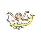 Swan Man Sticker iOS Icon