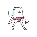 White Sumo Bear Sticker iOS Icon