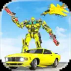 Mech Warrior Robot Airplane 3D Icon