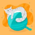 Animated Sluggish Cat Emoji iOS Icon