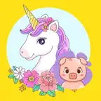 Piggy & Unicorn Animated iOS Icon