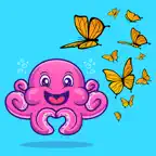 Butterfly & Octopus Stickers iOS Icon