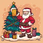 Hand Drawn Santa Emojis iOS Icon