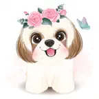 Cute Dog Illustration iOS Icon