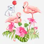 Flamingo & Bear Stickers iOS Icon