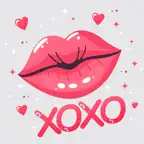 Heart and Kiss Stickers iOS Icon