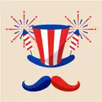 USA Independence Day Sticker iOS Icon