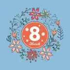 8th March Women's Day stickers iOS Icon