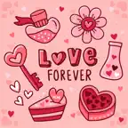 Love & Heart Stickers iOS Icon