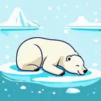 Animated Polar Bear Stickers! iOS Icon