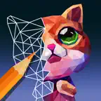 PolyGO - LowPoly Coloring Book iOS Icon