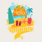 Hello Summer Stickers Pack iOS Icon