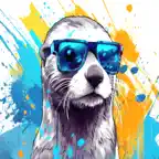 Funny Otters Stickers iOS Icon