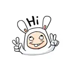 Funny Moon Rabbit Sticker iOS Icon