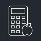 حاسبة السعرات الحرارية و الوزن iOS Icon