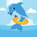 Ocean Dolphin Stickers iOS Icon