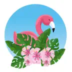Watercolor Flamingo Stickers iOS Icon