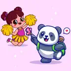 Panda & Cheerleaders Animated iOS Icon