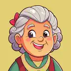 Old Lady Stickers Animated iOS Icon
