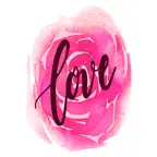 Watercolor Text Stickies iOS Icon