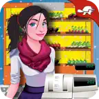 Supermarket Chain Cashier Girl iOS Icon