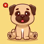 Pomeranian Puppy Stickers Cute iOS Icon