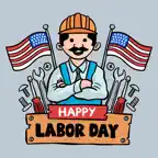 USA Labor Day Stickers iOS Icon