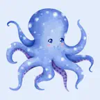 Watercolor Sea Life Emojis iOS Icon