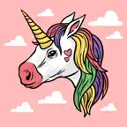 Charismatic Rainbow Unicorn iOS Icon