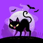 Black Cat Sticker Emojis iOS Icon