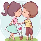 Teen Love Story Stickers iOS Icon