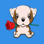 Cute Dog top emoji & stickers iOS Icon