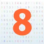 8 Code Words in a photo iOS Icon