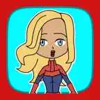 Super Woman Hero Cute Stickers iOS Icon