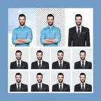 Passport Photo Crop, BG Edit iOS Icon