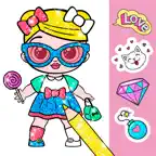 Doll Dress Coloring Book iOS Icon