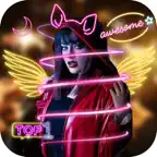 Neon Photo Editor - No Crop iOS Icon