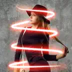 3D Neon Spiral Photo Editor Fx iOS Icon