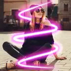 Neon Photo Editor Spiral Photo iOS Icon