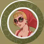 Pretty girl bubble iOS Icon