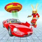 Funny Bunny Car Games iOS Icon